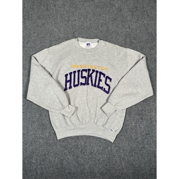 Russell Athletic Other - Vintage Russell Washington Huskies Sweatshirt Mens Medium Gray Crewneck Y2K 00s